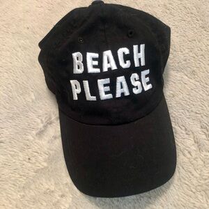 Victoria’s Secret Pink baseball cap hat “beach please” black